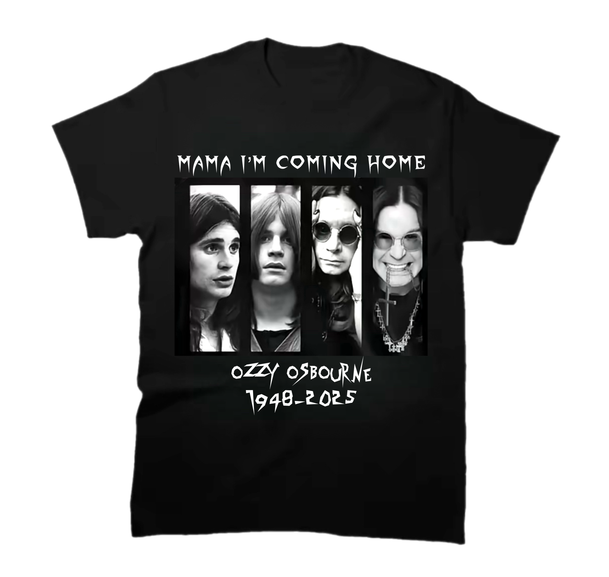 Ozzy Osbourne Tribute "MAMA I'M COMING HOME" TSHIRT Musical Icon (Copy)