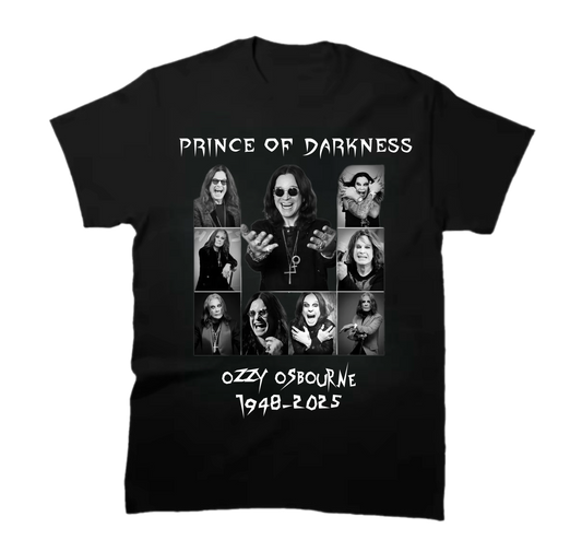 Ozzy Osbourne Tribute "PRINCE OF DARKNESS" TSHIRT Musical Icon